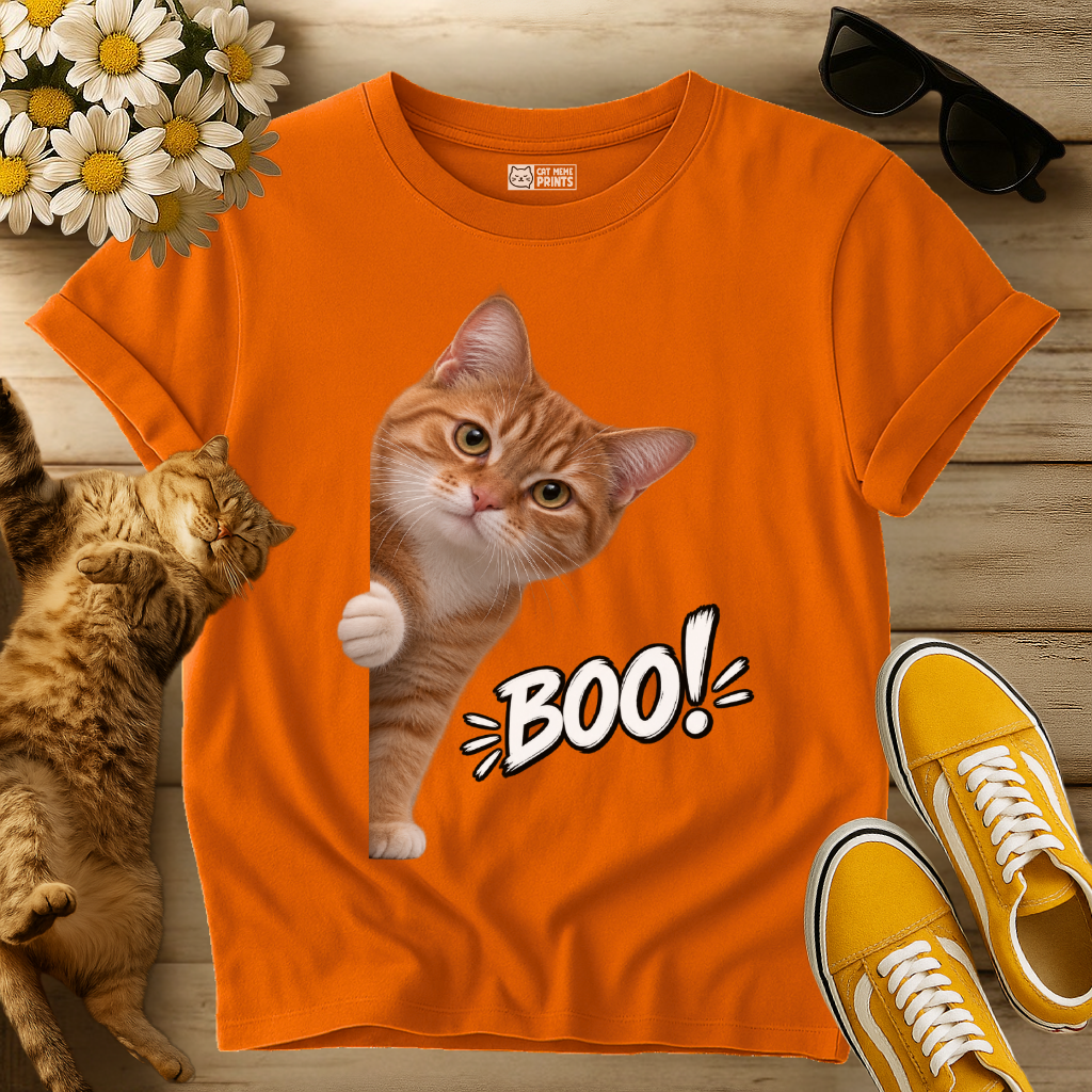 Orange Cat Boo T-Shirt