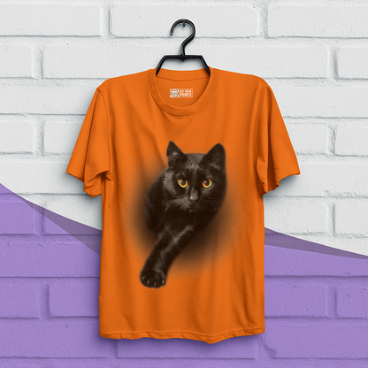 Black Cat Yellow Eyes T-Shirt