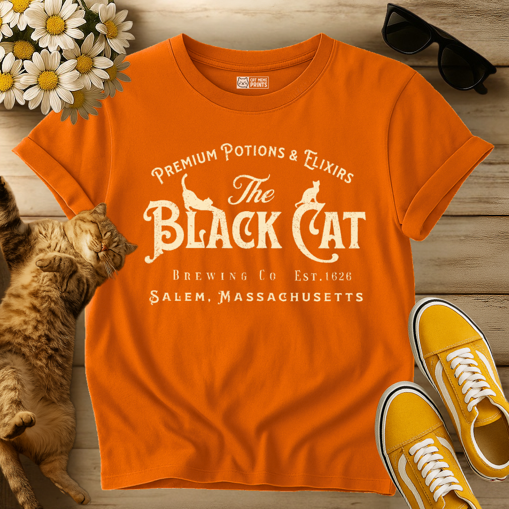 The Black Cat Witchy Salem Est 1626 T-Shirt