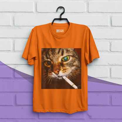 Funny Smoking Cat Meme T-Shirt