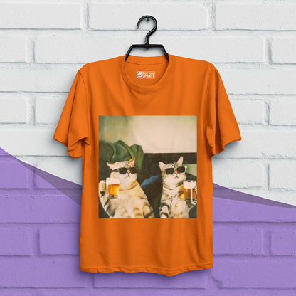 Chill And Cool Cats Drinking T-Shirt