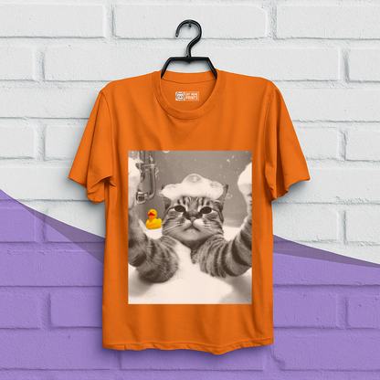 Cat Selfie in Bathtub T-Shirt