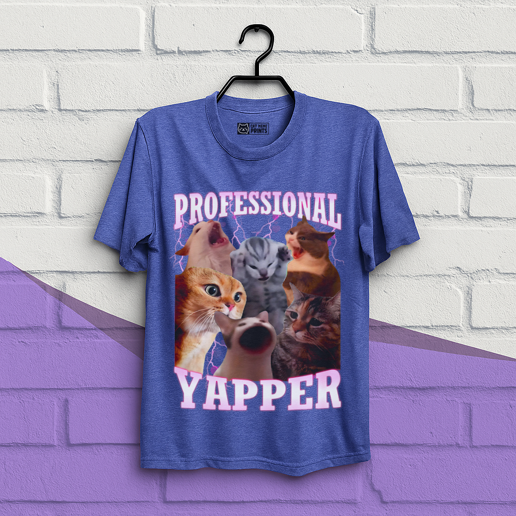 Professional Yapper T-Shirt – Cat Meme Prints