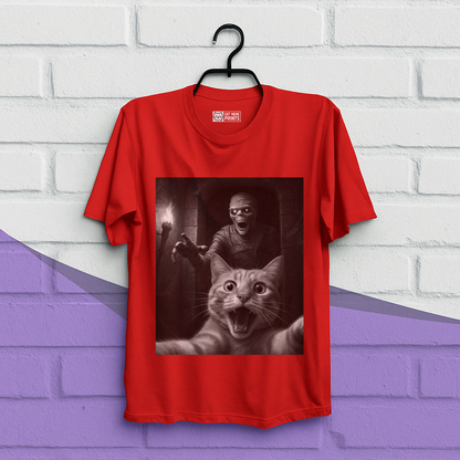 Cat Selfie with a Mummy T-Shirt
