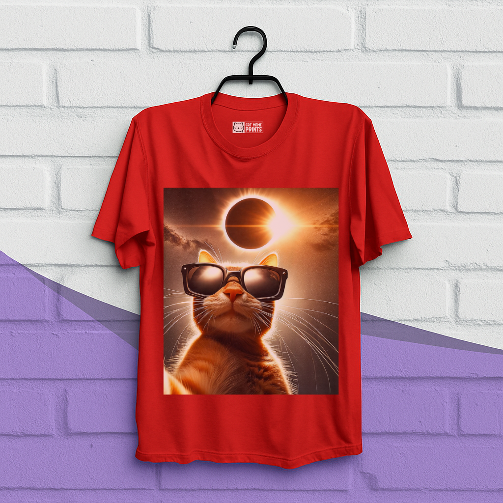 Cat Taking a Selfie with Solar T-Shirt
