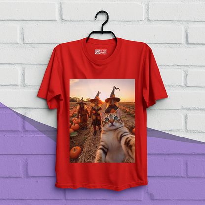 Cat Selfie with Scarecrow T-Shirt