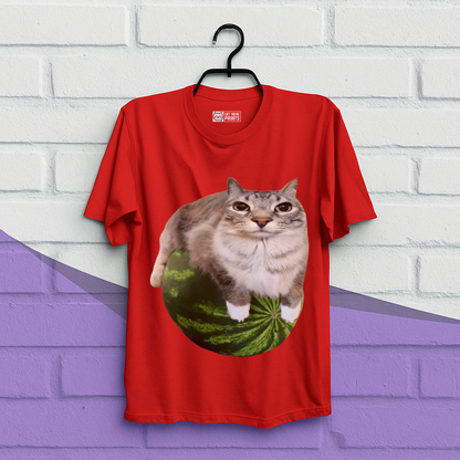 Watermelon Cat Meme T-Shirt