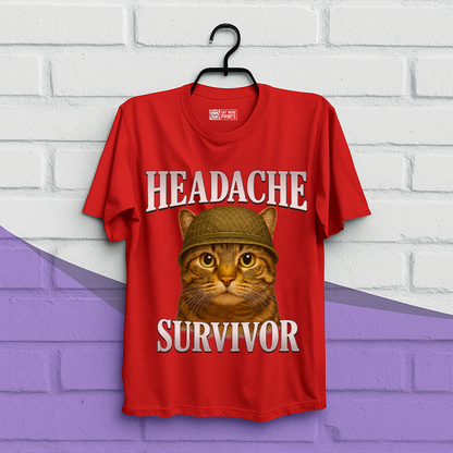 Headache Survivor Cat T-Shirt
