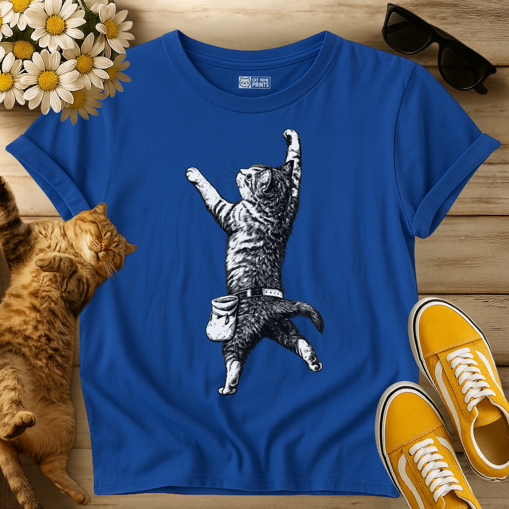Rock Climbing Cat T-Shirt