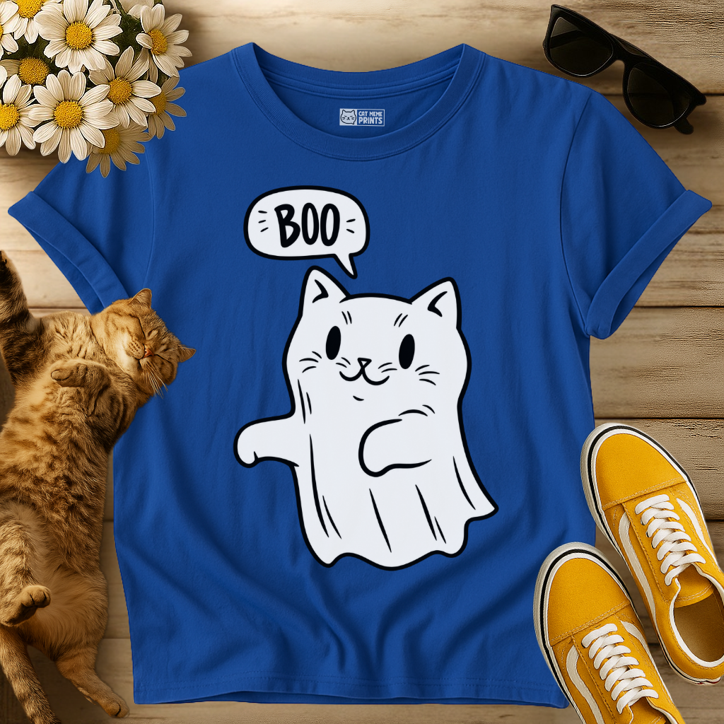 Ghost Cat Boo T-Shirt