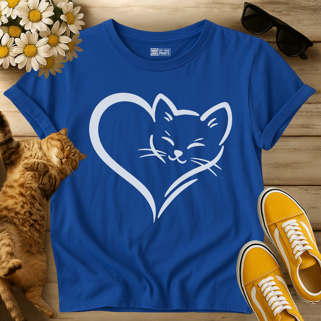 Cute Cat Heart T-Shirt