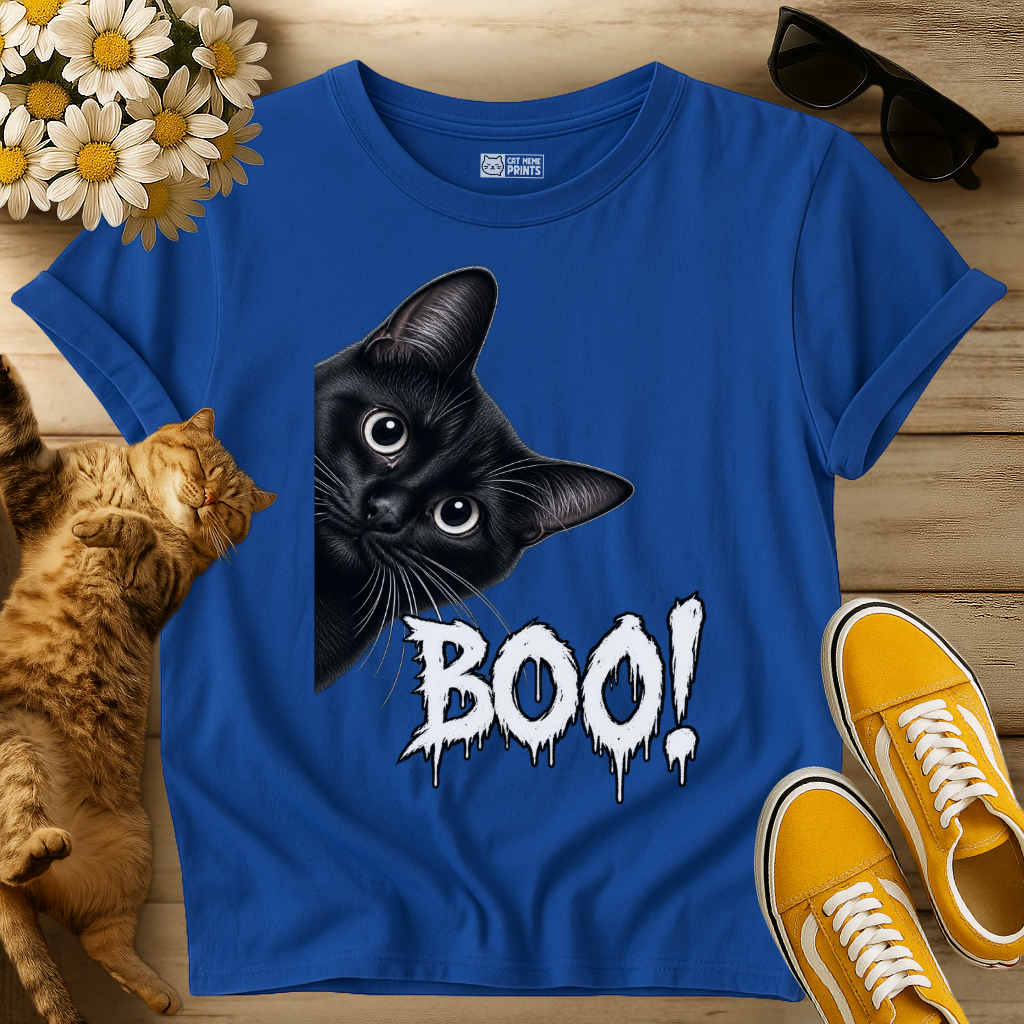 Black Cat Boo T-Shirt