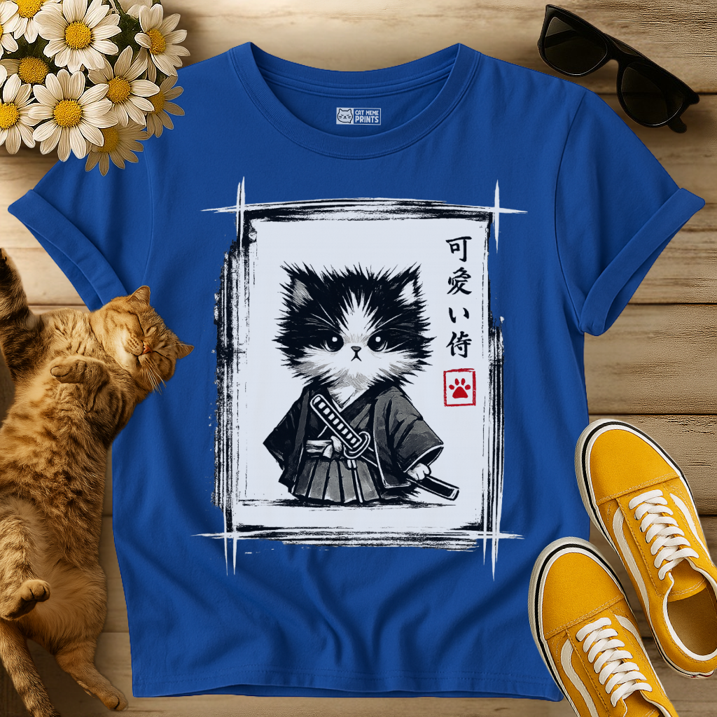 Samurai Cat Japanese T-Shirt