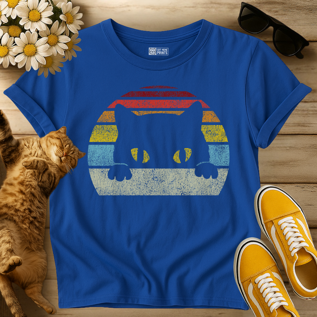 Cat Retro Style Vintage T-Shirt