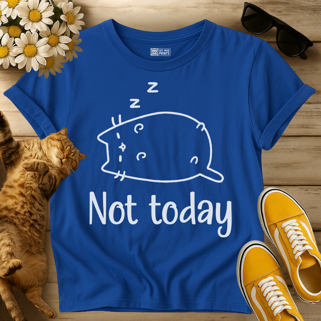 Not Today Crazy Cat T-Shirt