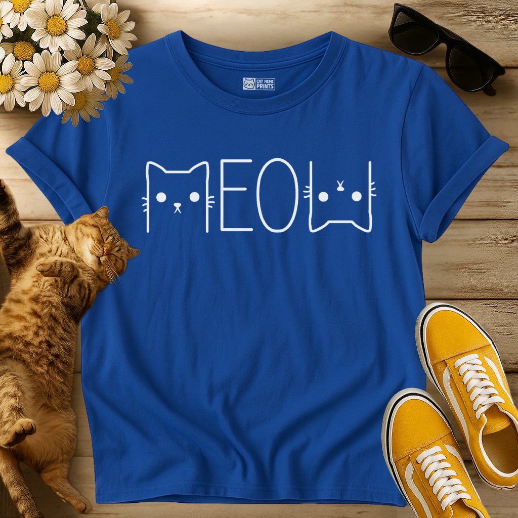 Cat Meow Graphic T-Shirt