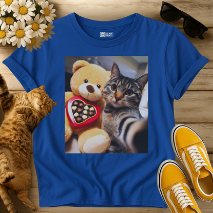 Cat Selfie with Teddy Bear T-Shirt