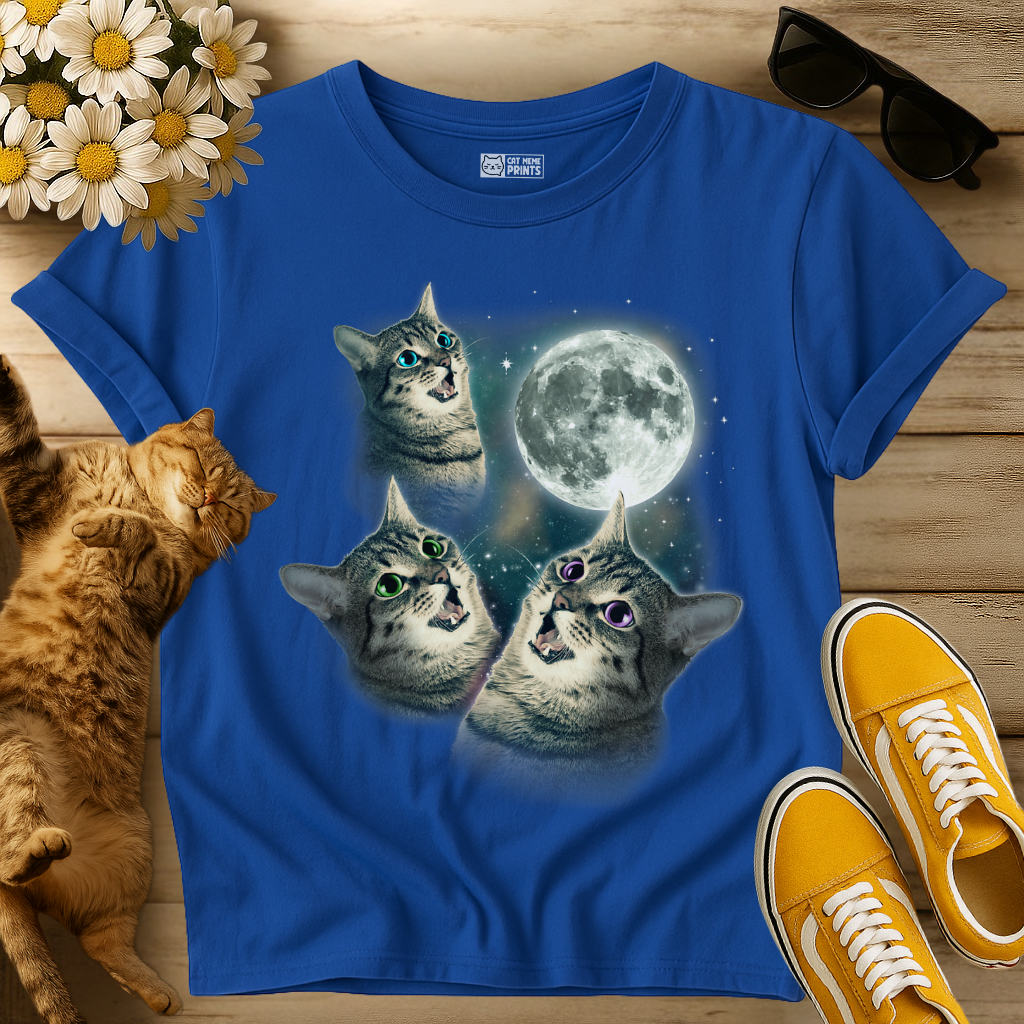 Three Cat Moon 3 Wolfs T-Shirt