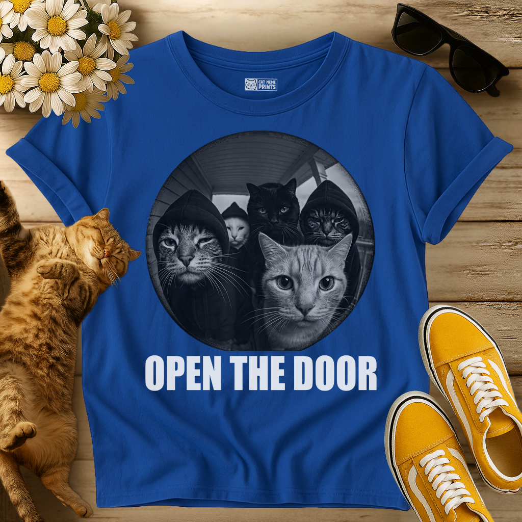 Cat Gang Open The Door T-Shirt