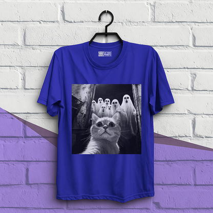 Cat Selfie With Ghosts T-Shirt