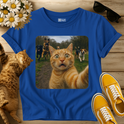 Cat Selfie With Dogs T-Shirt