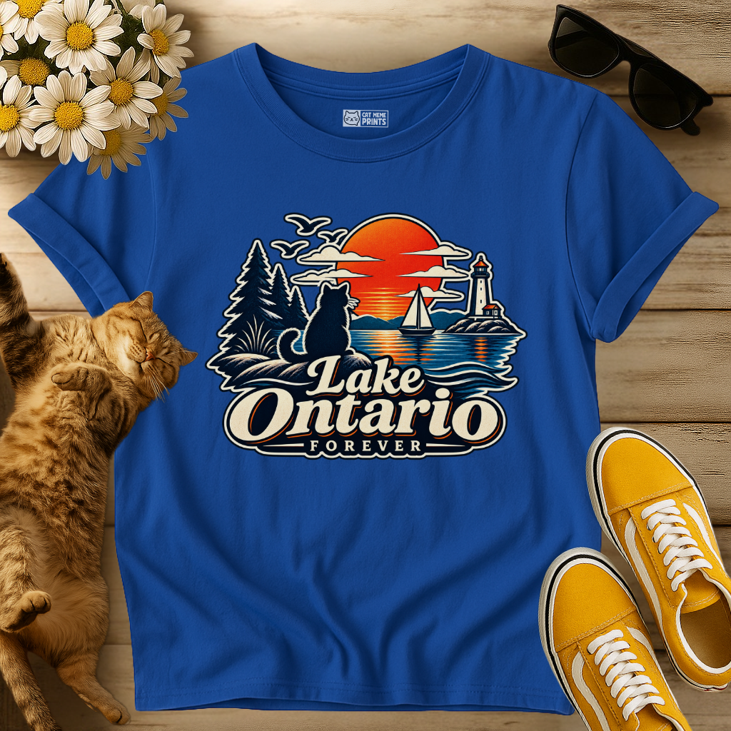 Lake Ontario Forever Cat T-Shirt