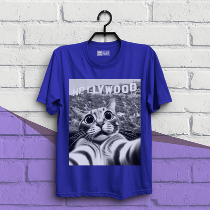 Cat taking Selfie With Hollywood Sign T-Shirt