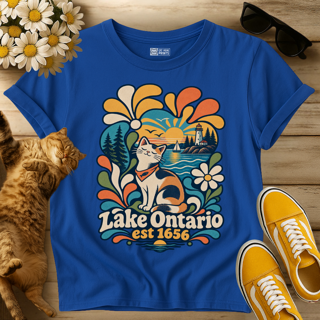 Groovy Lake Ontario Cat T-Shirt