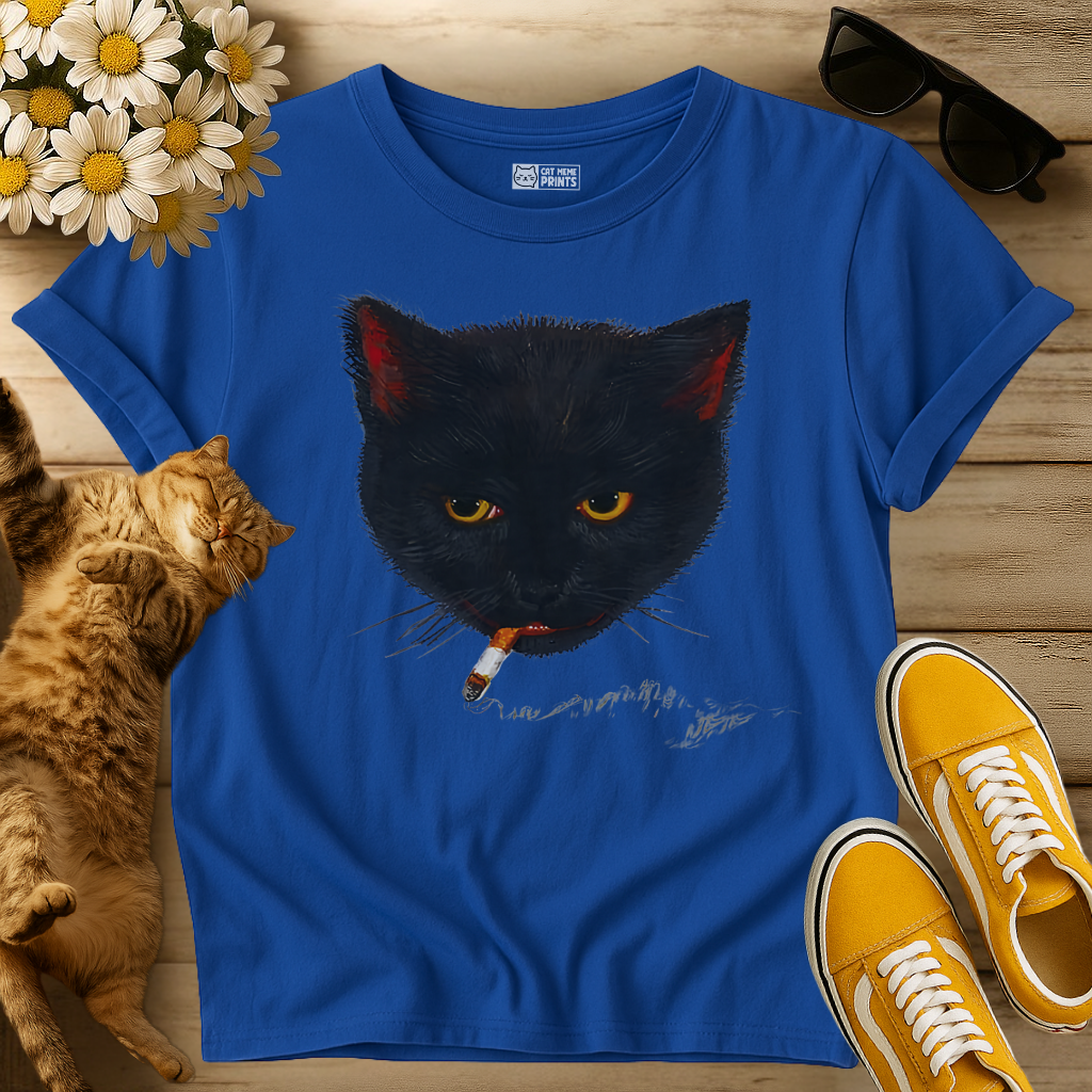 Smoking cat Graphic T-Shirt