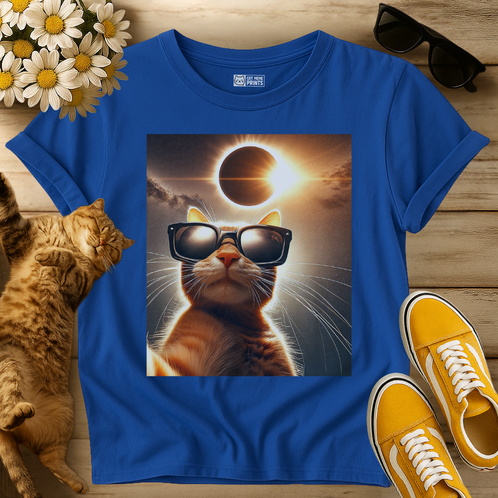 Cat Taking a Selfie with Solar T-Shirt