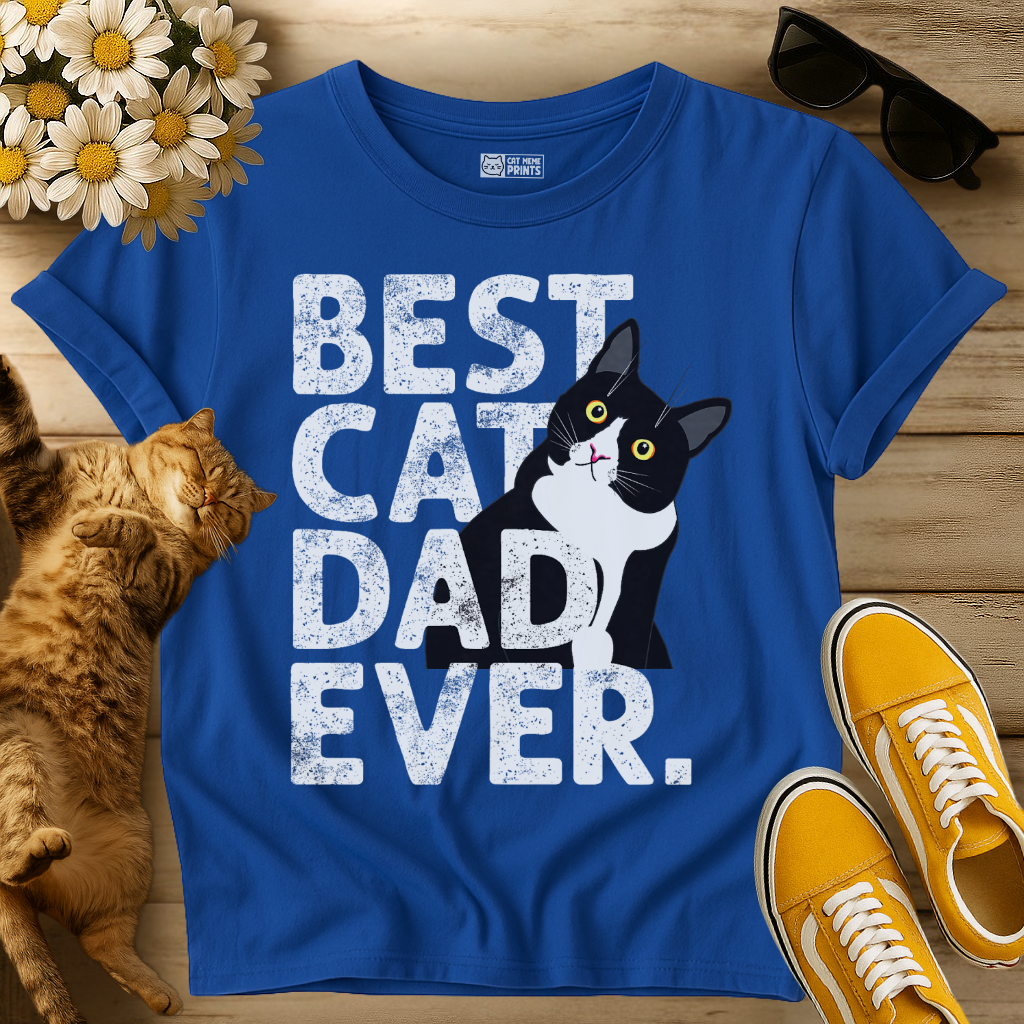 Best Tuxedo Cat Dad Ever T-Shirt