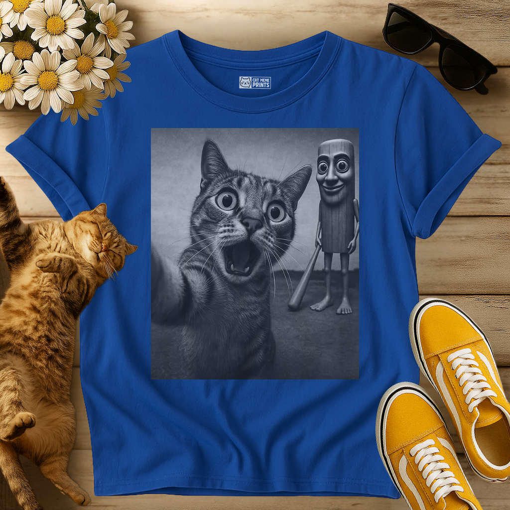 Cat Selfie Tung Tung Tung Sahur T-Shirt