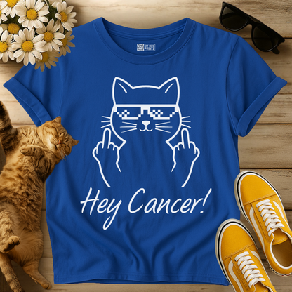 Hey Cancer Fuck Cancer Cat T-Shirt