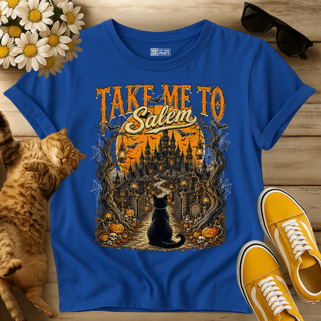 Take Me to Salem Witch Cat T-Shirt