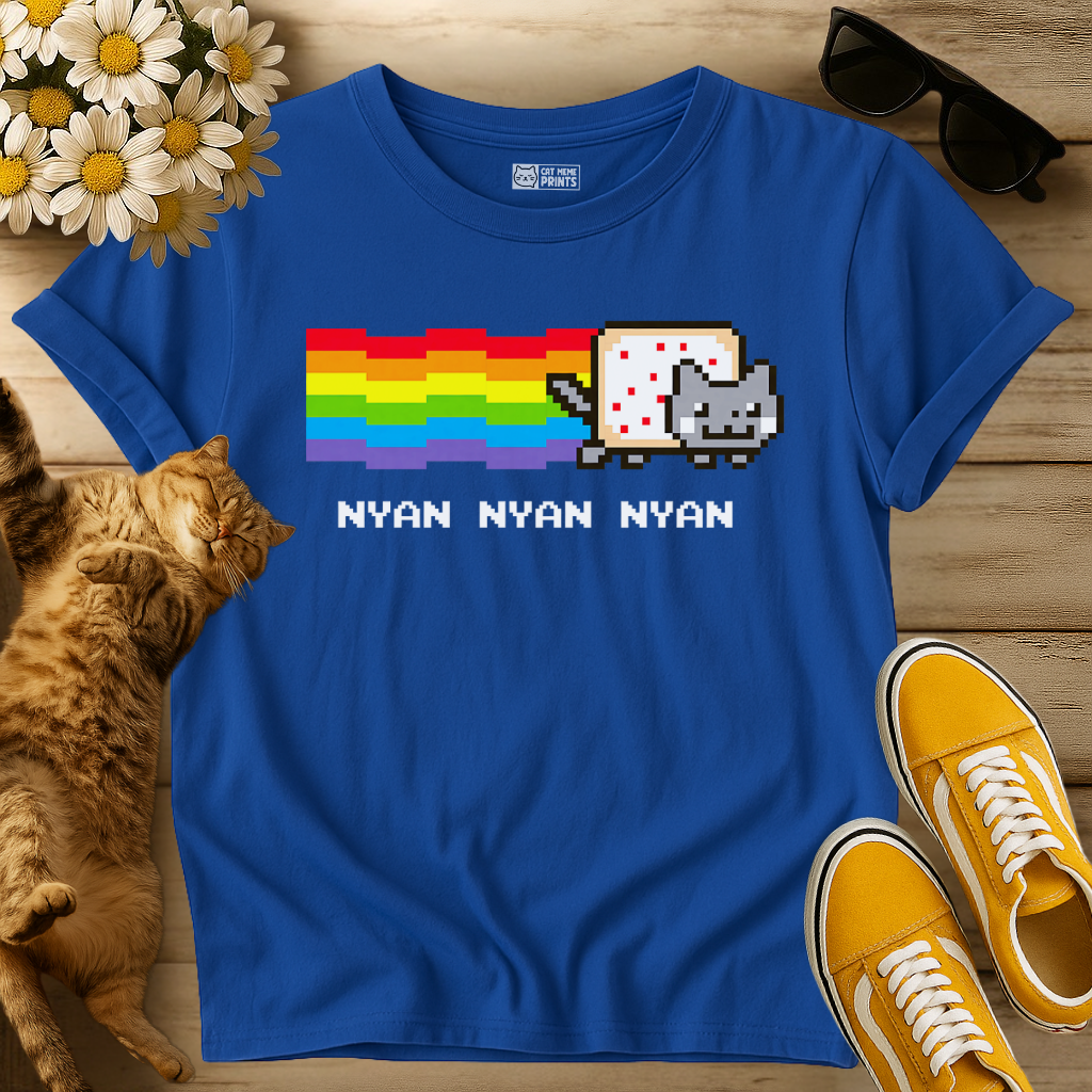 Cat Nyan Rainbow Meme T-Shirt