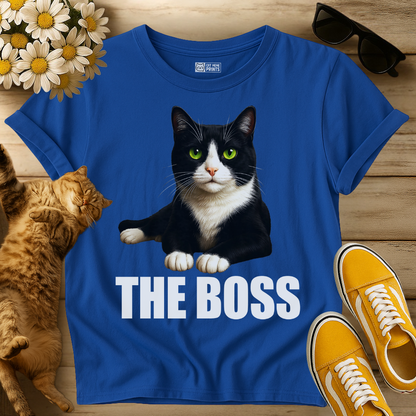 Tuxedo Cat is The Boss T-Shirt