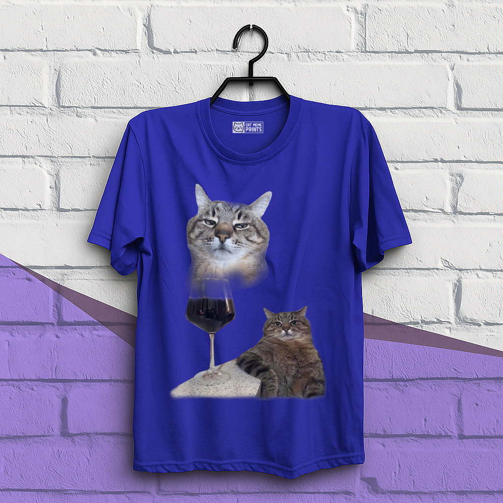 Cat Drinking Meme T-Shirt
