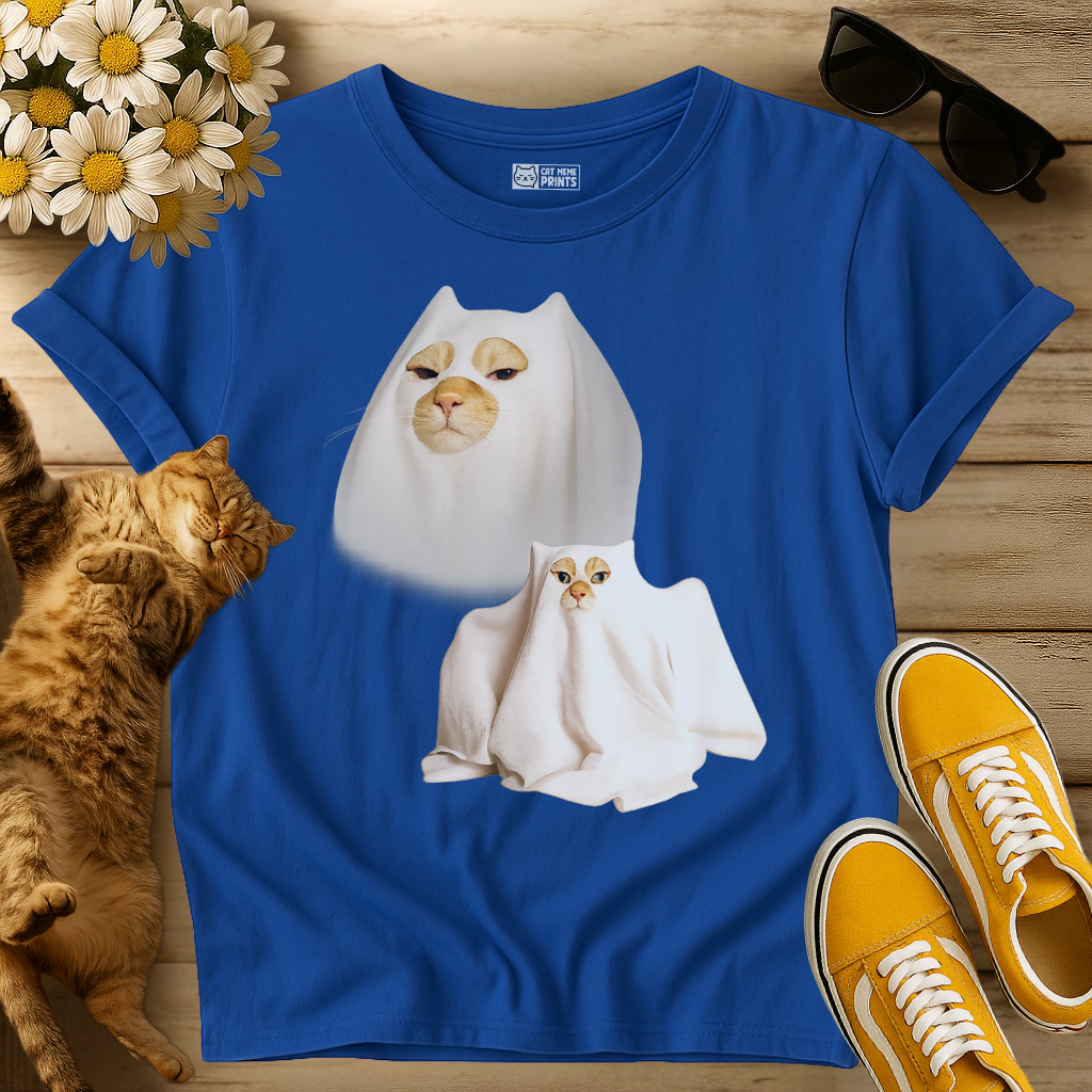 Ghost Cat Halloween T-Shirt
