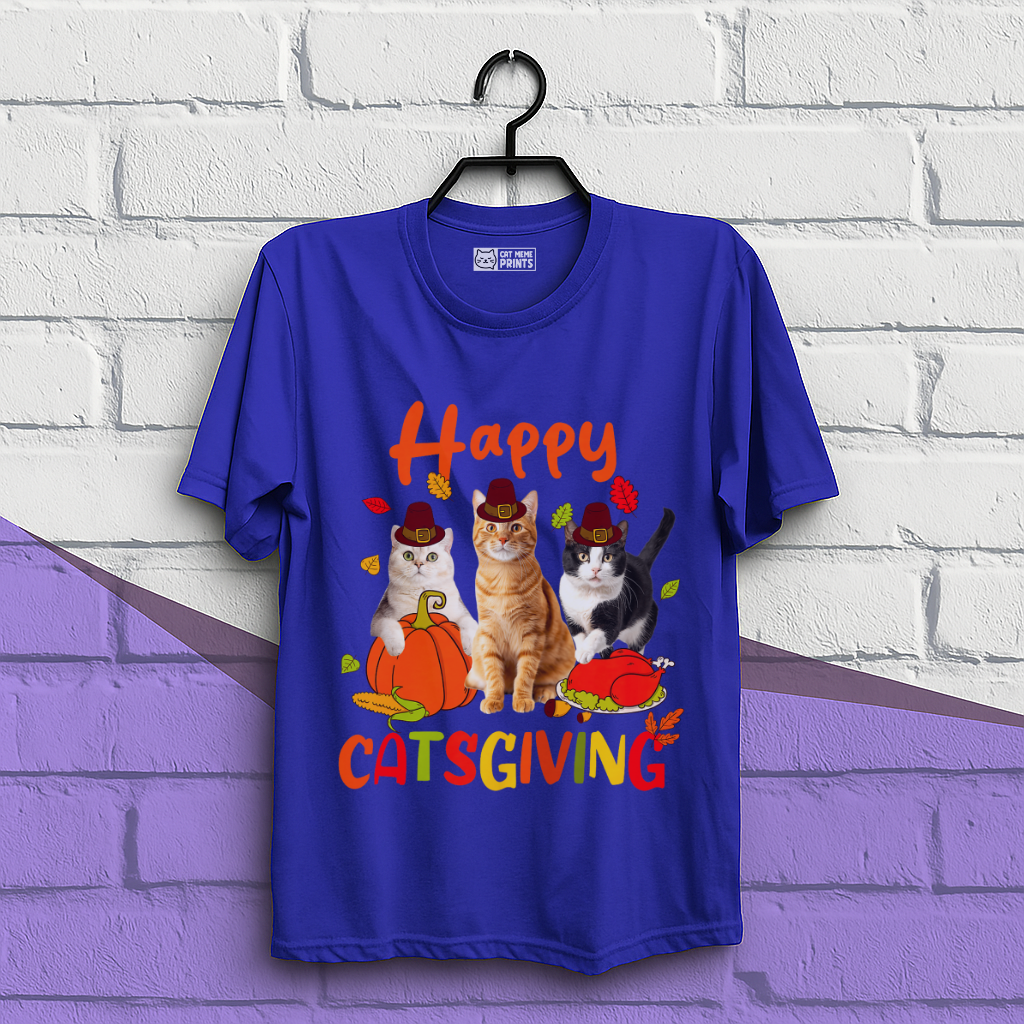 Happy Catsgiving fall Thanksgiving T-Shirt