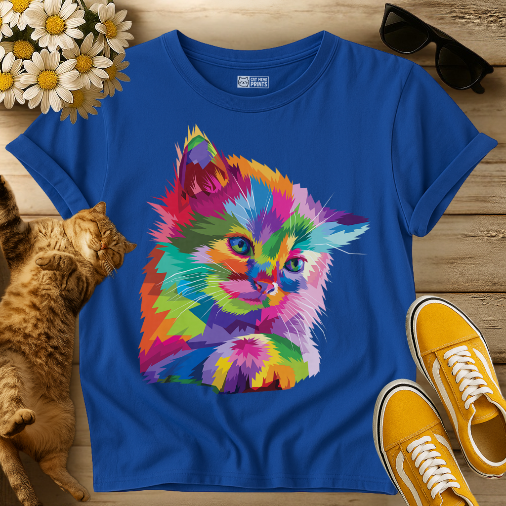 Rainbow Kitten Colorful T-Shirt