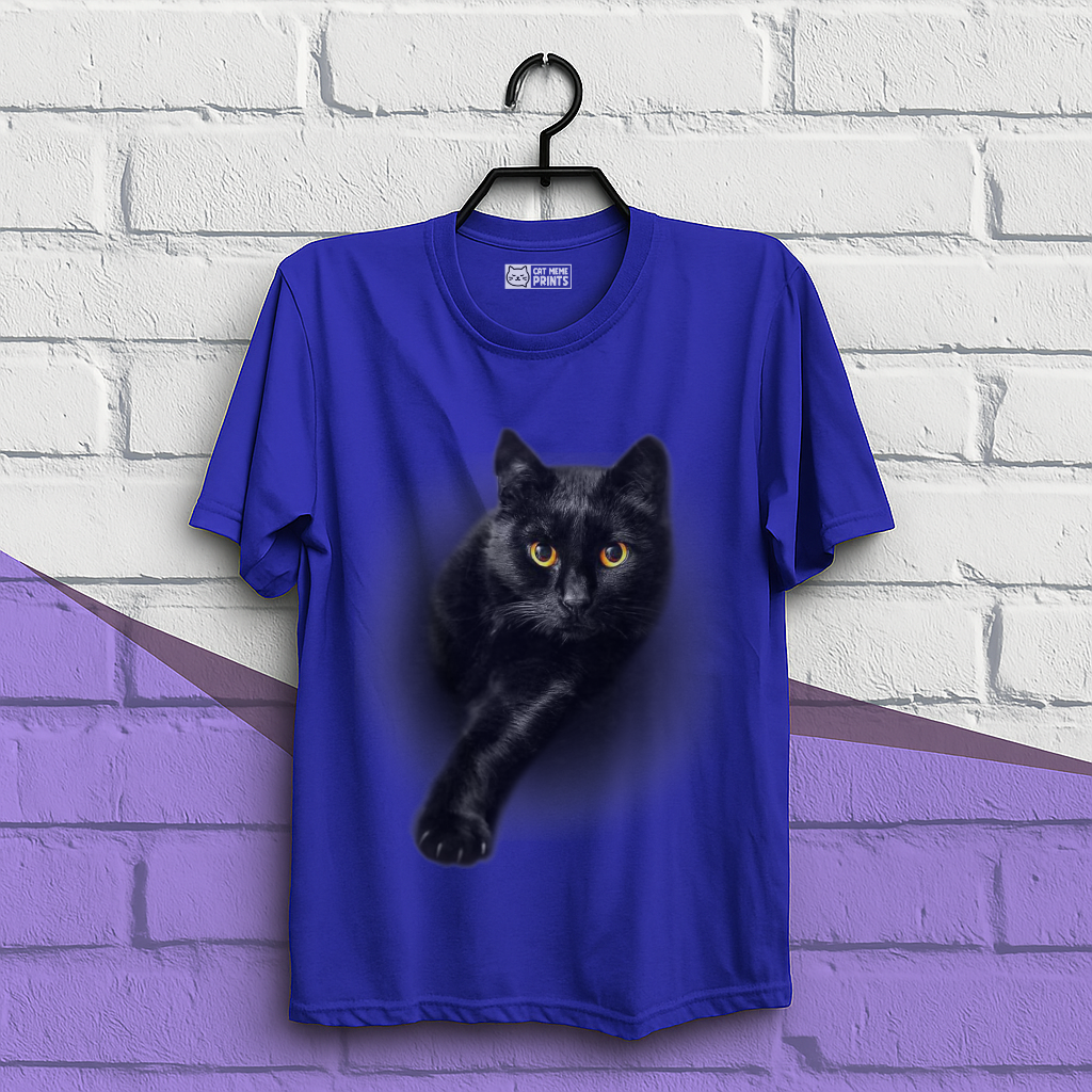 Black Cat Yellow Eyes T-Shirt