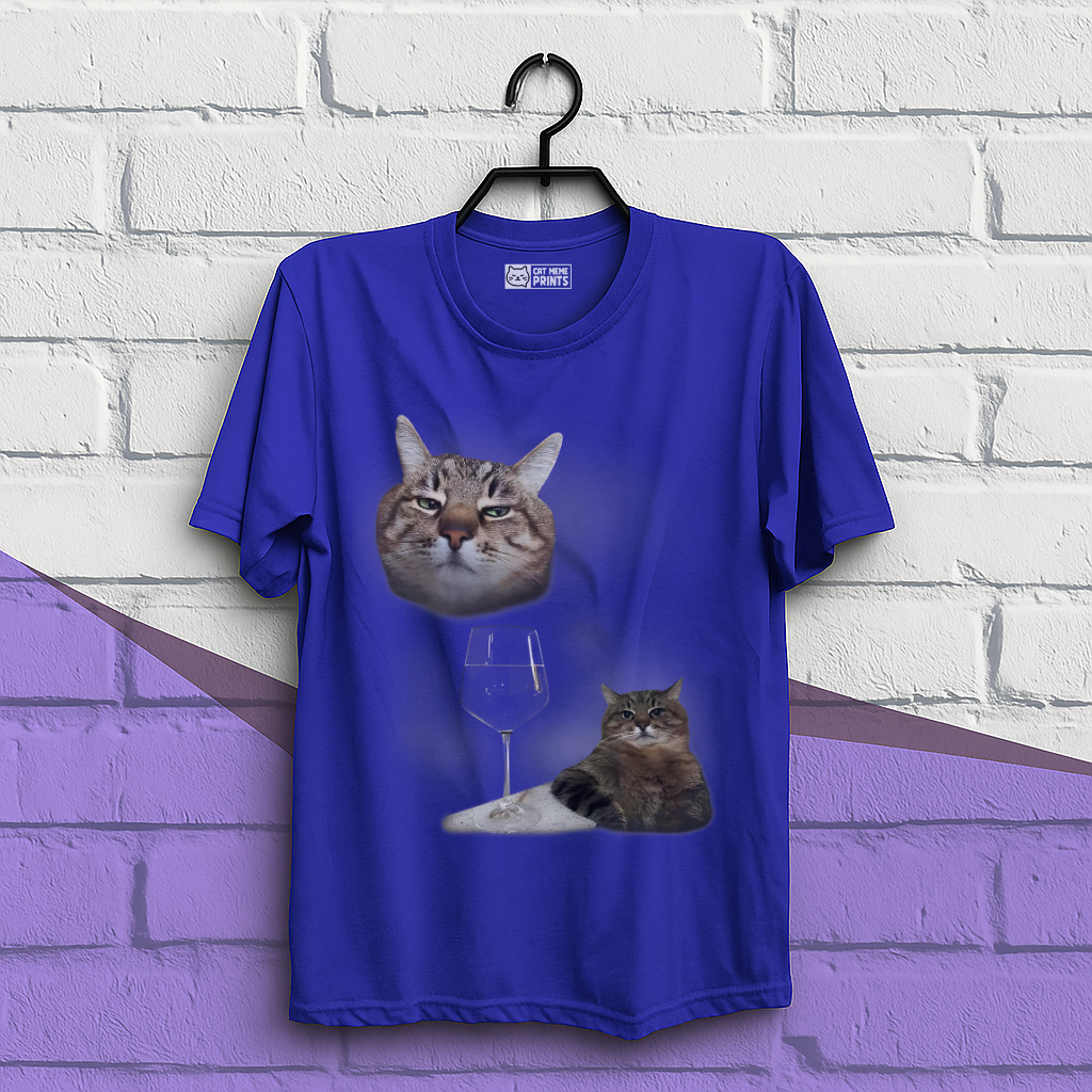 Cat Drinking Meme T-Shirt