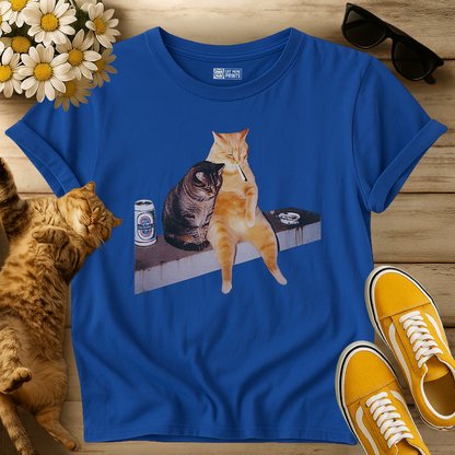 2 Cat Drinking Selfie T-Shirt