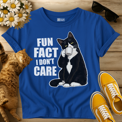 Fun Fact I Don't Care Cat T-Shirt