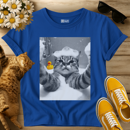 Cat Selfie in Bathtub T-Shirt