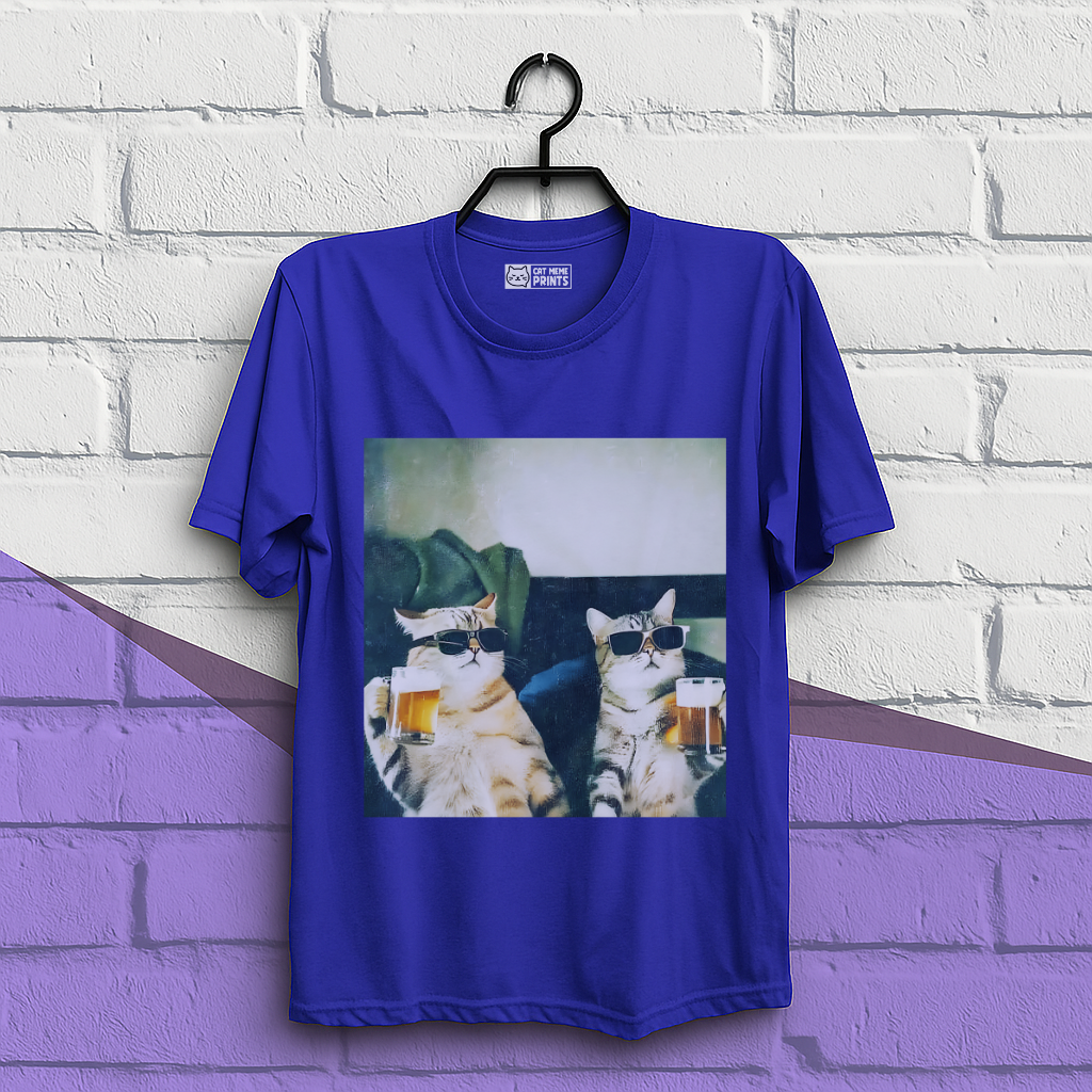 Chill And Cool Cats Drinking T-Shirt