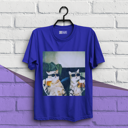 Chill And Cool Cats Drinking T-Shirt
