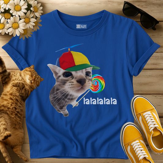 Cat With Lollipop lalala T-Shirt