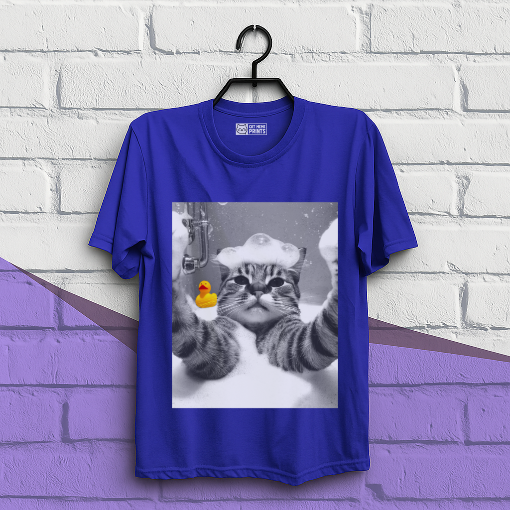Cat Selfie in Bathtub T-Shirt