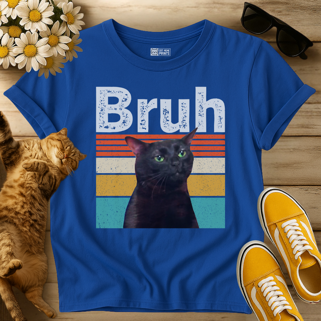 Bruh Cat Meme Vintage T-Shirt